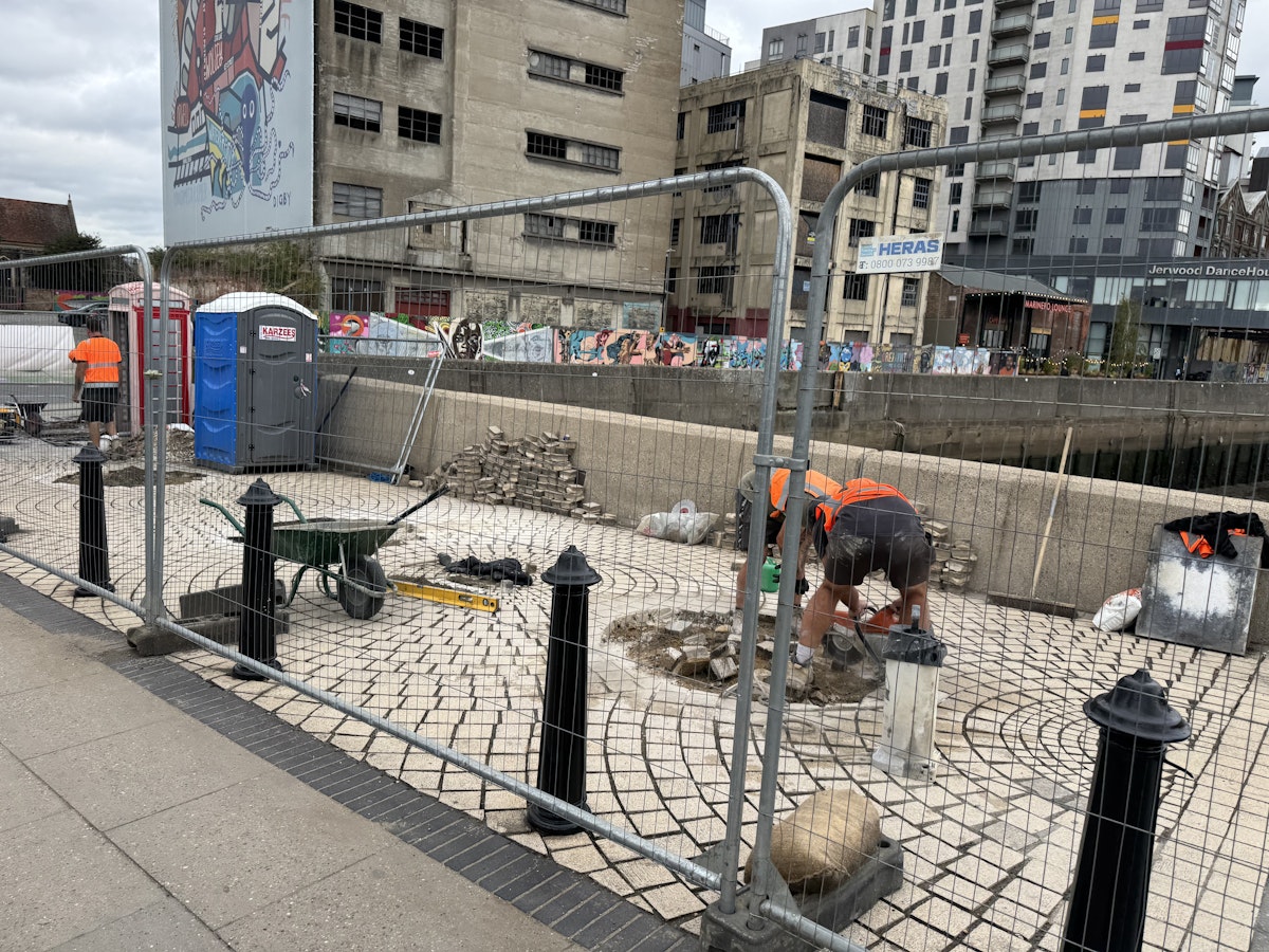 Work has begun to create a new heritage viewing platform on Stoke Bridge